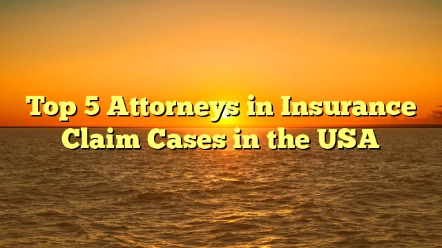 Top 5 Attorneys in Insurance Claim Cases in the USA